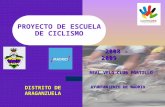 PROYECTO DE ESCUELA DE CICLISMO 2008 - 2009 2008 - 2009 DISTRITO DE ARAGANZUELA REAL VELO CLUB PORTILLO REAL VELO CLUB PORTILLO AYUNTAMIENTO DE MADRID.