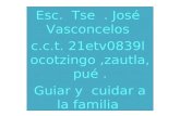 Esc. Tse. José Vasconcelos c.c.t. 21etv0839l ocotzingo,zautla, pué. Guiar y cuidar a la familia.