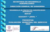 SECRETARIA DE DESARROLLO AGROPECUARIO DIRECCIÓN GENERAL DE GANADERIA DESARROLLO DE PROYECTOS AGROPECARIOS INTEGRALES INIFAP GGAVATT JARAL GGAVATT JARAL.