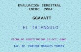 EVALUACION SEMESTRAL ENERO 2004 GGAVATT ``EL TRIANGULO`` FECHA DE CONSTITUCION 15-OCT.-2003 IAZ. MC. ENRIQUE MORALES TORRES.