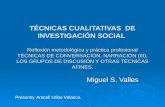 TÉCNICAS CUALITATIVAS DE INVESTIGACIÓN SOCIAL Reflexión metodológica y práctica profesional TÉCNICAS DE CONVERSACIÓN, NARRACIÓN (III), LOS GRUPOS DE DISCUSIÓN.