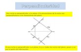 Si una recta es perpendicular a un plano, lo es a todas las rectas del plano, pasen o no por el punto de intersección. Una recta es perpendicular a un.