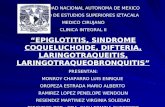 UNIVERSIDAD NACIONAL AUTONOMA DE MEXICO FACULTAD DE ESTUDIOS SUPERIORES IZTACALA MEDICO CIRUJANO CLINICA INTEGRAL II EPIGLOTITIS, SINDROME COQUELUCHOIDE,