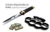 Origenes Organizaciones Crimen Organizado en Italia: exposición de Manuel Gil.