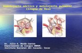 Homoinjerto aórtico y autoinjerto pulmonar. Cirugía de Ross Dr. Julio A. Morón Castro Departamento de Cirugía UNMSM. Instituto Nacional del Corazón- Incor.