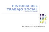 HISTORIA DEL TRABAJO SOCIAL Dra. Patricia Castañeda Prof.Ketty Cazorla Becerra.