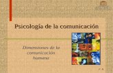 Psicología de la comunicación Dimensiones de la comunicación humana P. R.