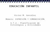 EDUCACIÓN INFANTIL Víctor M. González Módulo: EXPRESIÓN Y COMUNICACIÓN U.T.2.- Planificación de Estrategias y Actividades.