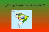 ¿Por qué estudiar el español?. 500 millones personas hablan el español.