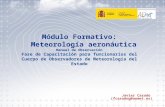 7Manual de observación 1 Módulo Formativo: Meteorología aeronáutica Manual de Observación Fase de Capacitación para funcionarios del Cuerpo de Observadores.