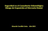 Seguridad en el Consultorio Odontol ó gico Riesgo de Exposición al Mercurio Dental Ricardo Carrillo Cotto. Año 2013.