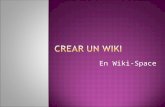 En Wiki-Space. IR A :// Hacer clic en Wikis for individual and groups Registrarse Usuario Contraseña E-mail.