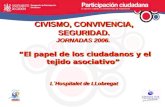 CIVISMO, CONVIVENCIA, SEGURIDAD. JORNADAS 2006. El papel de los ciudadanos y el tejido asociativo L´Hospitalet de LLobregat.