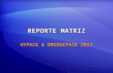 REPORTE MATRIZ HYPACK & DREDGEPACK 2013. Propósito del REPORTE MATRIZ Proveer un reporte rápido del progreso en cualquier situación de dragado. Permitirle.
