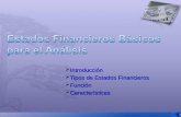 Introducción Introducción Tipos de Estados Financieros Tipos de Estados Financieros Función Función Características Características.
