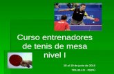 Curso entrenadores de tenis de mesa nivel I 18 al 19 de junio de 2010 TRUJILLO - PERÚ