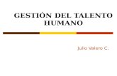 GESTIÓN DEL TALENTO HUMANO Julio Valero C.. 2 Contenidos 1. Nuevos desafíos de la gestión del talento humano. 1.1Introducción a la moderna gestión del.