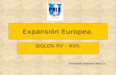 Expansión Europea. SIGLOS XV – XVII. PROFESOR: GERARDO UBILLA S.