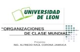 Producción I ORGANIZACIONES DE CLASE MUNDIAL Presenta: ING. ALFREDO RAÚL CORONA JAMAICA.