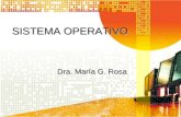 SISTEMA OPERATIVO Dra. María G. Rosa. SISTEMA OPERATIVO El sistema operativo es un programa que controla y maneja las operaciones del computador.El sistema.