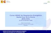 1 II Edición del Curso ARIAE de Regulación Energética. Santa Cruz de la Sierra, 15 - 19 noviembre 2004 Curso ARIAE de Regulación Energética Santa Cruz.
