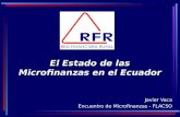 El Estado de las Microfinanzas en el Ecuador Javier Vaca Encuentro de Microfinanzas - FLACSO.