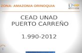 Por la Calidad Educativa y la Equidad Social ZONA: AMAZONIA ORINOQUIA CEAD UNAD PUERTO CARREÑO 1.990-2012.