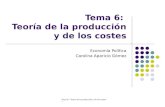 Tema 6:" Teoría de la producción y de los costes". Tema 6: Teoría de la producción y de los costes Economía Política Carolina Aparicio Gómez.