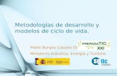 Metodologías de desarrollo y modelos de ciclo de vida. Pablo Burgos Casado (SGTIC) Ministerio Industria, Energía y Turismo 1.