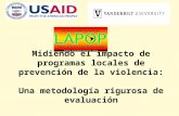 Midiendo el impacto de programas locales de prevención de la violencia: Una metodología rigurosa de evaluación.