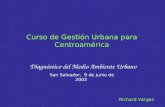 Curso de Gestión Urbana para Centroamérica Diagnóstico del Medio Ambiente Urbano San Salvador, 9 de junio de 2003 Richard Vargas.