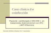 Caso clínico d e coinfección Paciente coinfectado ( VIH-VHC ) en tratamiento Antirretroviral con 3TC +d4T+Efavirenz Reunión GESIDA Alicante 15-17 Noviembre.