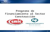 Dirección de Canales Alternos 1 Programa de Financiamiento al Sector Construcción.