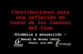 Contribuciones para una reflexión en torno de los Caminos del Vino -Dinámica y proyección – Manuel de Novaes Cabral Mendoza, Junio 2008.
