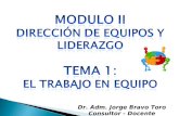 Dr. Adm. Jorge Bravo Toro Consultor - Docente. Introducción. Justificación del Trabajo en Equipo. Implementación del Trabajo en Equipo. Integración a.