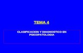 TEMA 4 CLASIFICACION Y DIAGNOSTICO EN PSICOPATOLOGIA.