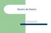 Bases de Datos Introducción. Por qué estudiar Bases de Datos Archivos Arquitectura de un Motor de Base de Datos.