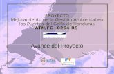 PROYECTO Mejoramiento de la Gestión Ambiental en los Puertos del Golfo de Honduras ATN/FG –0264-RS Avance del Proyecto Marzo 2007.