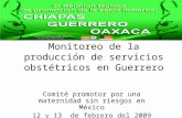 Monitoreo de la producción de servicios obstétricos en Guerrero Comité promotor por una maternidad sin riesgos en México 12 y 13 de febrero del 2009.