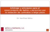Dr. Herfried Wöss Arbitraje y principios para el resarcimiento de daños y perjuicios por la violación de contratos a largo plazo 1.