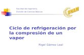 Ciclo de refrigeración por la compresión de un vapor Facultad de Ingeniería. División de Ciencias Básicas Rigel Gámez Leal.