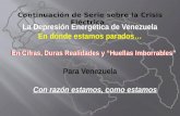 La Depresión Energética de Venezuela En dónde estamos parados… En Cifras, Duras Realidades y Huellas Imborrables En Cifras, Duras Realidades y Huellas.
