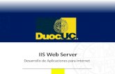 IIS Web Server Desarrollo de Aplicaciones para Internet.