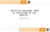 INSTITUTO NACIONAL PARA LA EDUCACIÓN DE LOS ADULTOS MEVYTOL.
