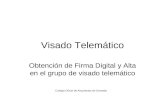 Visado Telemático Obtención de Firma Digital y Alta en el grupo de visado telemático Colegio Oficial de Arquitectos de Granada.