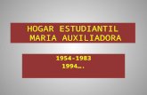 HOGAR ESTUDIANTIL MARIA AUXILIADORA 1954-1983 1994….