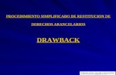 PROCEDIMIENTO SIMPLIFICADO DE RESTITUCION DE DERECHOS ARANCELARIOS DRAWBACK.