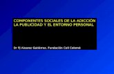 COMPONENTES SOCIALES DE LA ADICCIÓN LA PUBLICIDAD Y EL ENTORNO PERSONAL Dr FJ Alvarez Gutiérrez. Fundación Coll Colomé