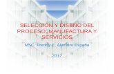 SELECCIÓN Y DISEÑO DEL PROCESO; MANUFACTURA Y SERVICIOS MSC. Freddy E. Aliendre España 2012.
