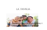 LA FAMILIA ES EL ELEMENTO NATURAL,UNIVERSAL Y FUNDAMENTAL DE LA SOCIEDAD.